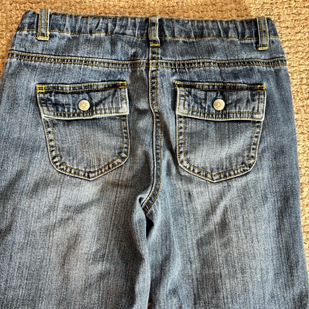 Hanna Andersson Embroidered Girls Jeans - size 140​ - Picture 8 of 10